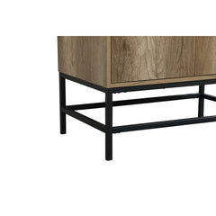 Freestanding Single Vanity with Ivory White Engineered Marble Top