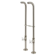 Freestanding Supply Line with Stop Valve, Floor Mount in Brushed Nickel