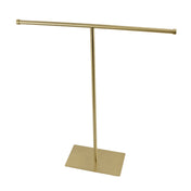 Freestanding Towel Rack, Claremont, T-Shape in Brushed Brass