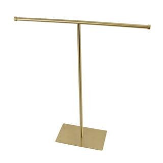 Freestanding Towel Rack, Claremont, T-Shape in Brushed Brass