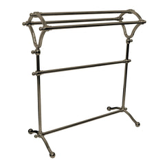 Freestanding Towel Rack, Edenscape, 3-Tier Pedestal in Brushed Nickel