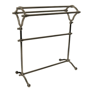 Freestanding Towel Rack, Edenscape, 3-Tier Pedestal in Brushed Nickel