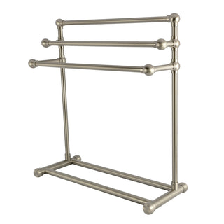 Freestanding Towel Rack, Tulare, 3-Tier Pedestal in Brushed Nickel
