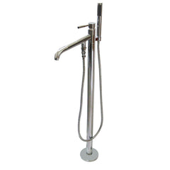 Freestanding Tub Faucet, Concord, Single Handle with Hand Shower in Polished Chrome