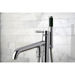 Freestanding Tub Faucet, Concord, Single Handle with Hand Shower in Polished Chrome