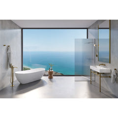Freestanding Tub Faucet, Concord, Single Handle with Hand Shower in Polished Chrome