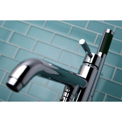 Freestanding Tub Faucet, Concord, Single Handle with Hand Shower in Polished Chrome