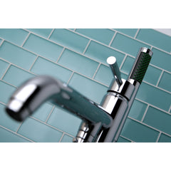 Freestanding Tub Faucet, Concord, Single Handle with Hand Shower in Polished Chrome
