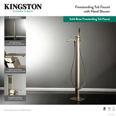 Freestanding Tub Faucet, Executive, Single Handle, Hand Shower, Brass