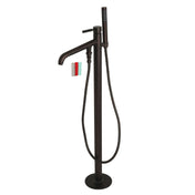 Freestanding Tub Faucet, Kaiser, Single Handle with Hand Shower in Oil Rubbed Bronze