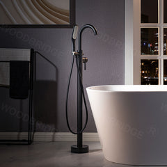 Freestanding Tub Faucet, Single Handle, Floor Mounted, Matte Black