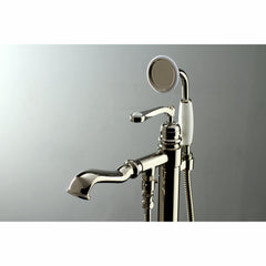 Freestanding Tub Faucet, Tulare, Single Handle with Hand Shower in Polished Nickel