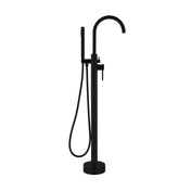 Freestanding Tub Filler, Ivy, Single Lever Handle, Brass, Matte Black