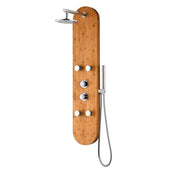 Full Body Shower Panel, Crane Series, 52 in with Body Jets in Natural Bamboo