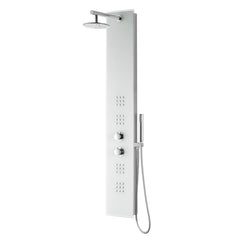Full Body Shower Panel, Veld, 64 in. 2-Jetted in Clear White