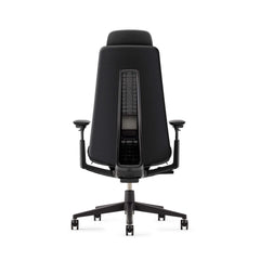 Gaming Chair with Headrest and Lumbar Support in Coal with Black Aluminum Frame