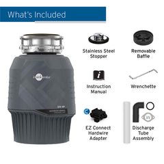 Garbage Disposal, Advanced Series, Continuous Feed, 3/4 HP, Stainless Steel