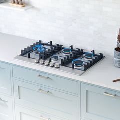 Gas Cooktop, PowerFlame, 5 Burners, Stainless Steel, 30 Inch