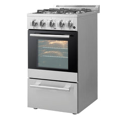 Gas Range, Lamazze, 20 Inch, 4 Sealed Burners, 2.05 Cu. Ft. Oven, Stainless Steel