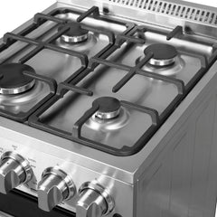 Gas Range, Lamazze, 20 Inch, 4 Sealed Burners, 2.05 Cu. Ft. Oven, Stainless Steel