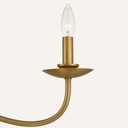 Hardware | close view of a candle socket, bobeche, and bulb