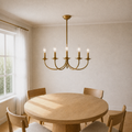 Angle | the same chandelier from a closer angle in the dining room