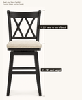Detail | seat height and back height, counter height not bar height