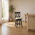 Scale | the stool against a full window in the oak room, true size
