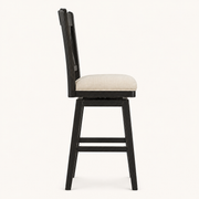 Side | true side profile showing the leg taper and the footrest stretcher