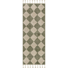 Geometric Area Rug, 7'10" x 10' Rectangle in Green