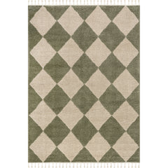 Geometric Area Rug, 7'10" x 10' Rectangle in Green