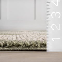 Geometric Area Rug, 7'10" x 10' Rectangle in Green