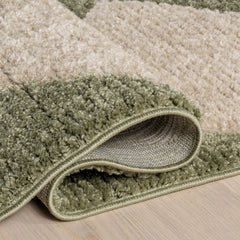 Geometric Area Rug, 7'10" x 10' Rectangle in Green