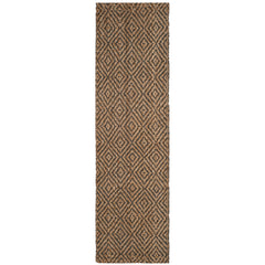 Geometric Area Rug, Runner 2'3" x 22' in Natural/Gray