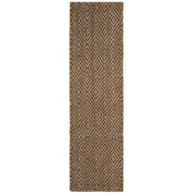 Geometric Area Rug, Runner 2'3" x 22' in Natural/Gray