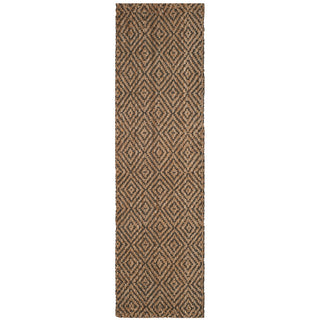 Geometric Area Rug, Runner 2'3" x 22' in Natural/Gray