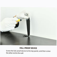 Glass Curio Cabinet, 4 Shelves, Tempered Glass and Particle Board, White