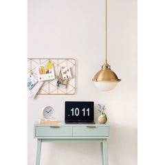 Globe Pendant Light with Etched Opal Glass Shade and Downrods