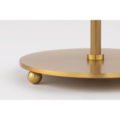 Gooseneck Table Lamp, 1 Light, Steel with Aged Brass Finish