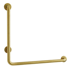 Grab Bar, Tulare, 24 x 24 Inch L-Shaped Right Hand in Brushed Brass