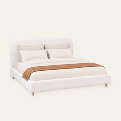 Angle | Three-quarter view of the Grevane Achiltibuie Curved Boucle Bed