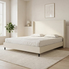 Room | The Grevane Applecross Upholstered Wingback Bed in a bedroom