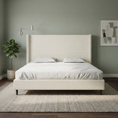 Room | The Grevane Applecross Upholstered Wingback Bed in a bedroom