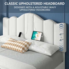 Headboard detail | Close view of the Grevane Arduaine Upholstered Bedroom Set headboard