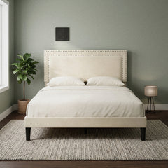 Room | The Grevane Bayble Velvet Slatted Bed Frame in a bedroom