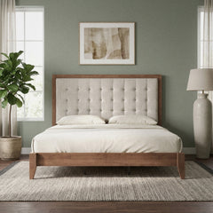 Room | The Grevane Berneray Upholstered Platform Bed in a bedroom