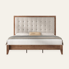 Front | Straight-on view of the Grevane Berneray Upholstered Platform Bed