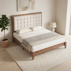 Room | The Grevane Berneray Upholstered Platform Bed in a bedroom