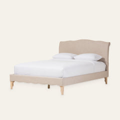 Angle | Three-quarter view of the Grevane Easdale Upholstered Sleigh Bed