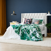 Grevane Fladda Velvet Wingback Platform Bed